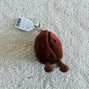 NWT Jellycat Amuseables Coffee Bean Bag Charm